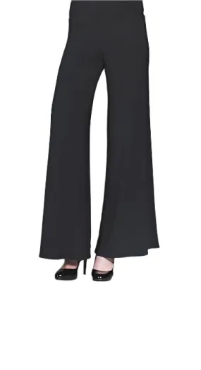 002- Clara Sun Woo Black Long Palazzo Pant