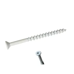 1/4 x 2 3/4 Simpson Trim Head Titen Turbo™ Concrete and Masonry Screw Anchor Zinc Plated w/ Ceramic Coat White (T25 6-Lobe) - Box (1000)