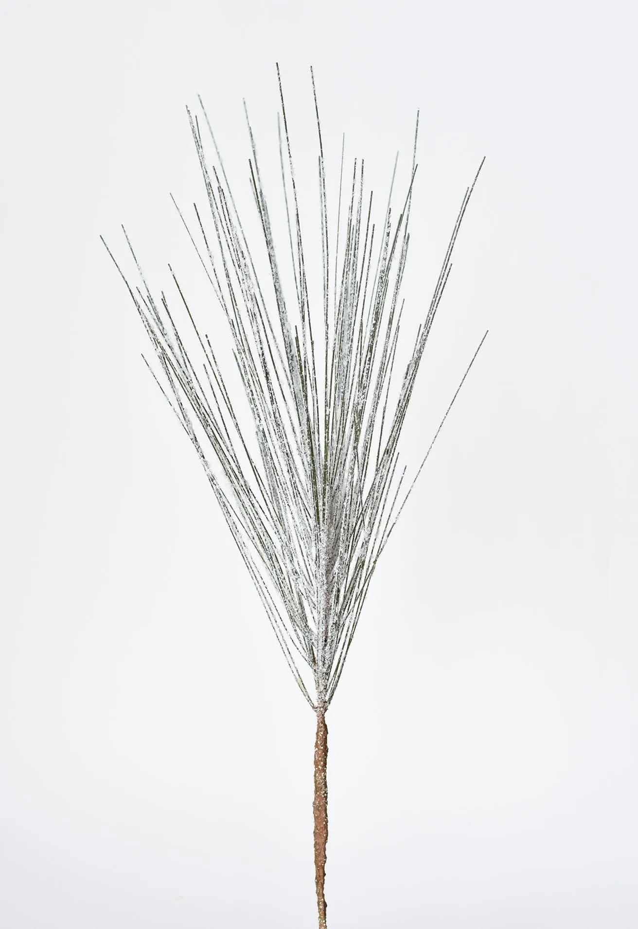 18" Faux Snowy Long Needle Pine Stem