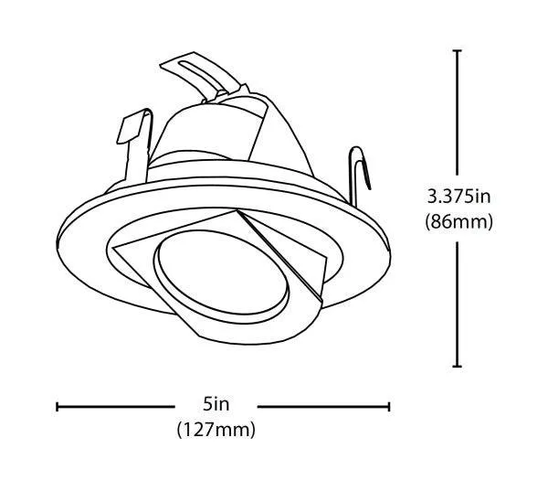 4 in. White LED Recessed Retrofit Adjustable Retractable Downlight, 2700K