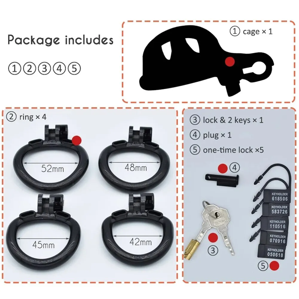 4 Rings Mamba Ultra Small Chastity Cage