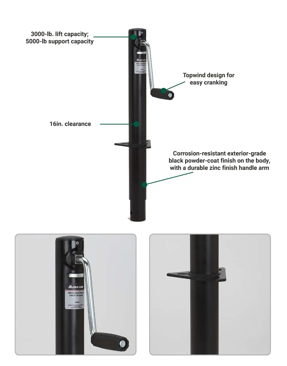 (44068.ULT) Ultra-Tow Sidewind A-Frame Jack | 3000-Lb. Lift Cap