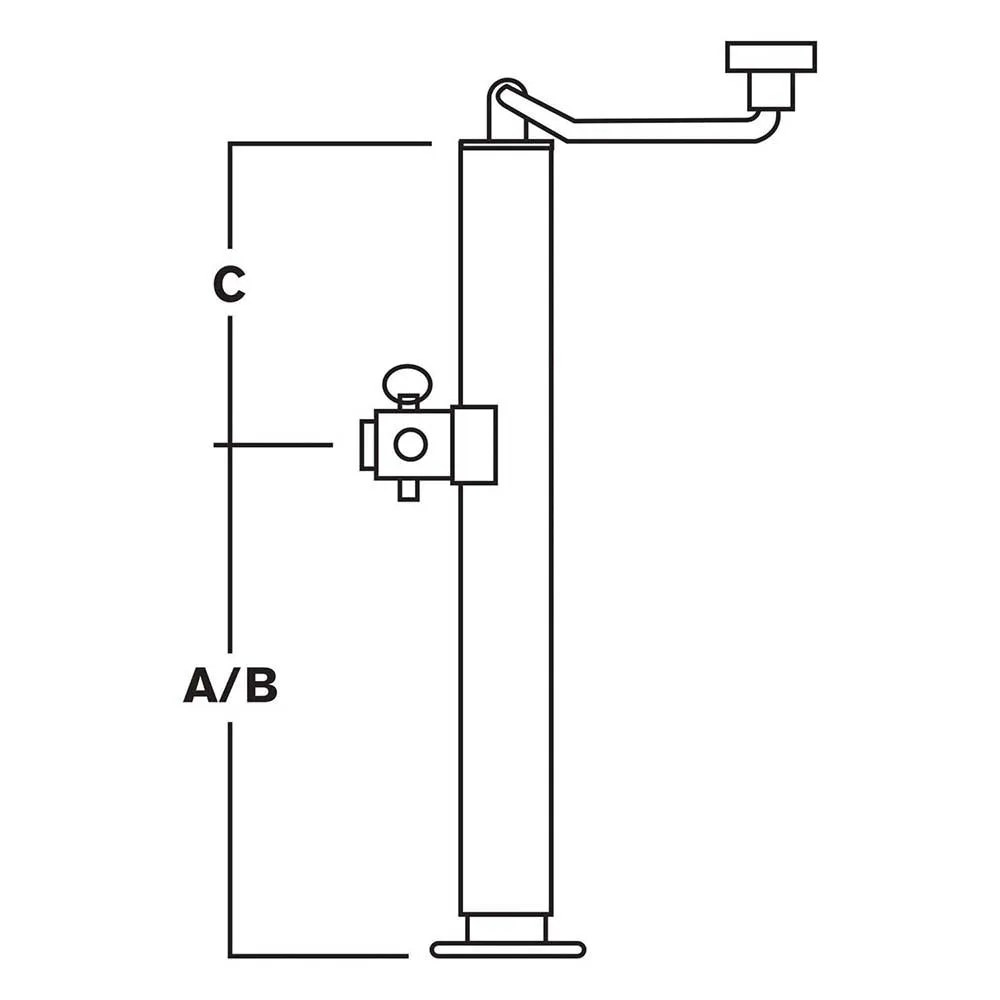 (44075.ULT) Ultra-Tow Topwind Square Tube-Mount Jack | 5000-Lb. Lift Cap