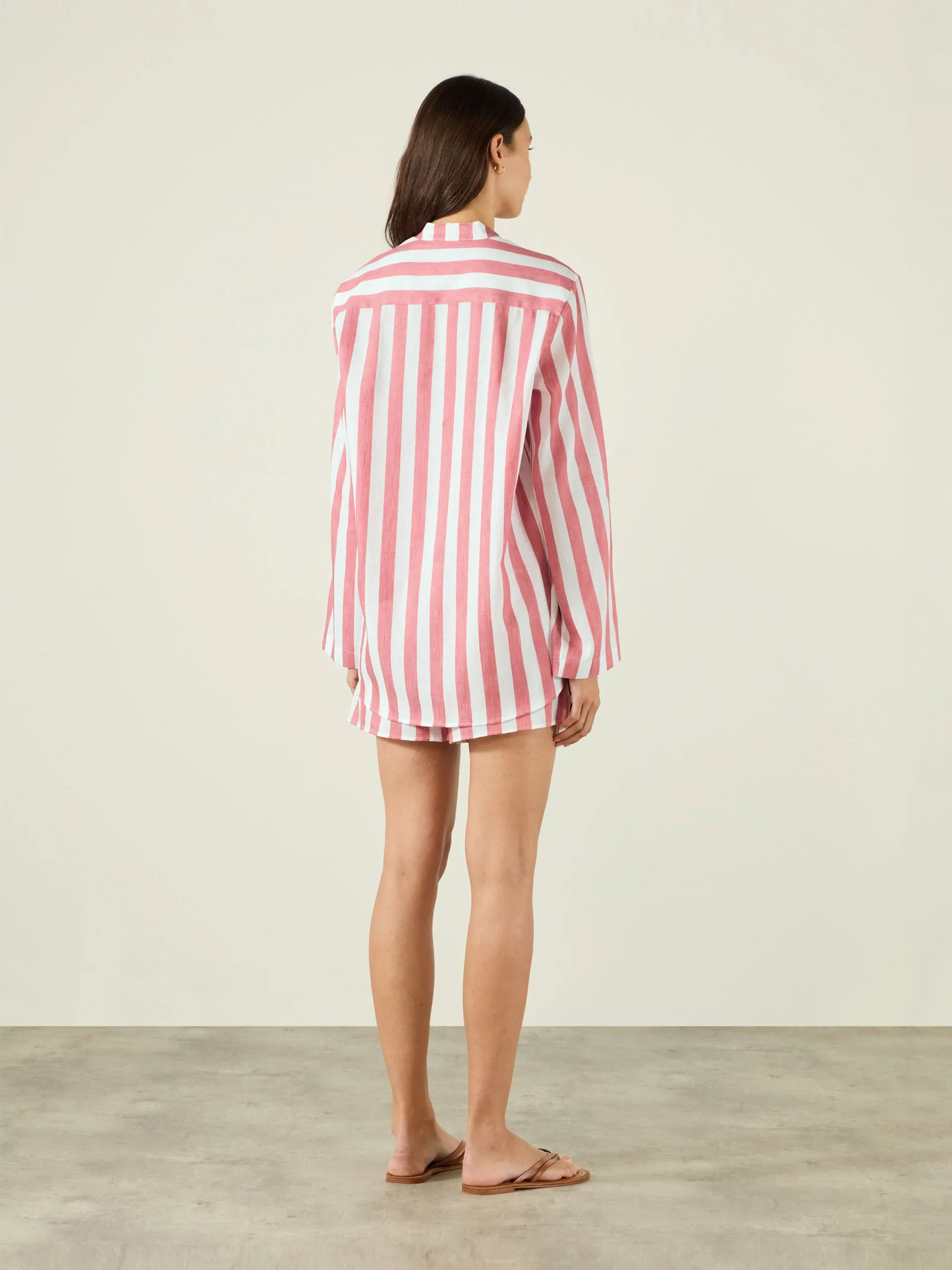 Ada: Weave, Strawberry stripe shirt