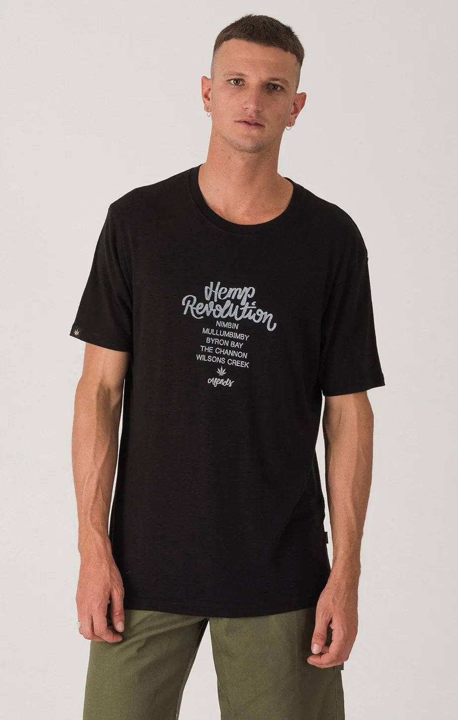 Afends Mens Area Codes - Standard Fit Hemp Tee