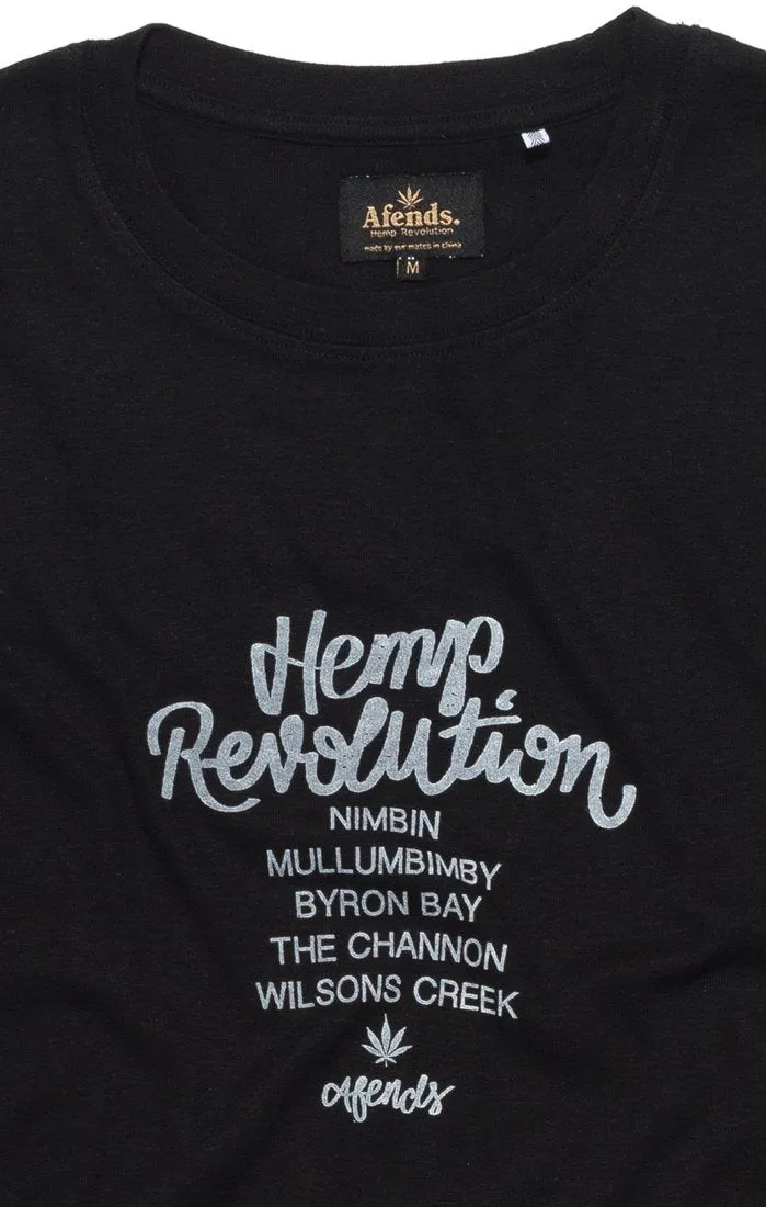 Afends Mens Area Codes - Standard Fit Hemp Tee