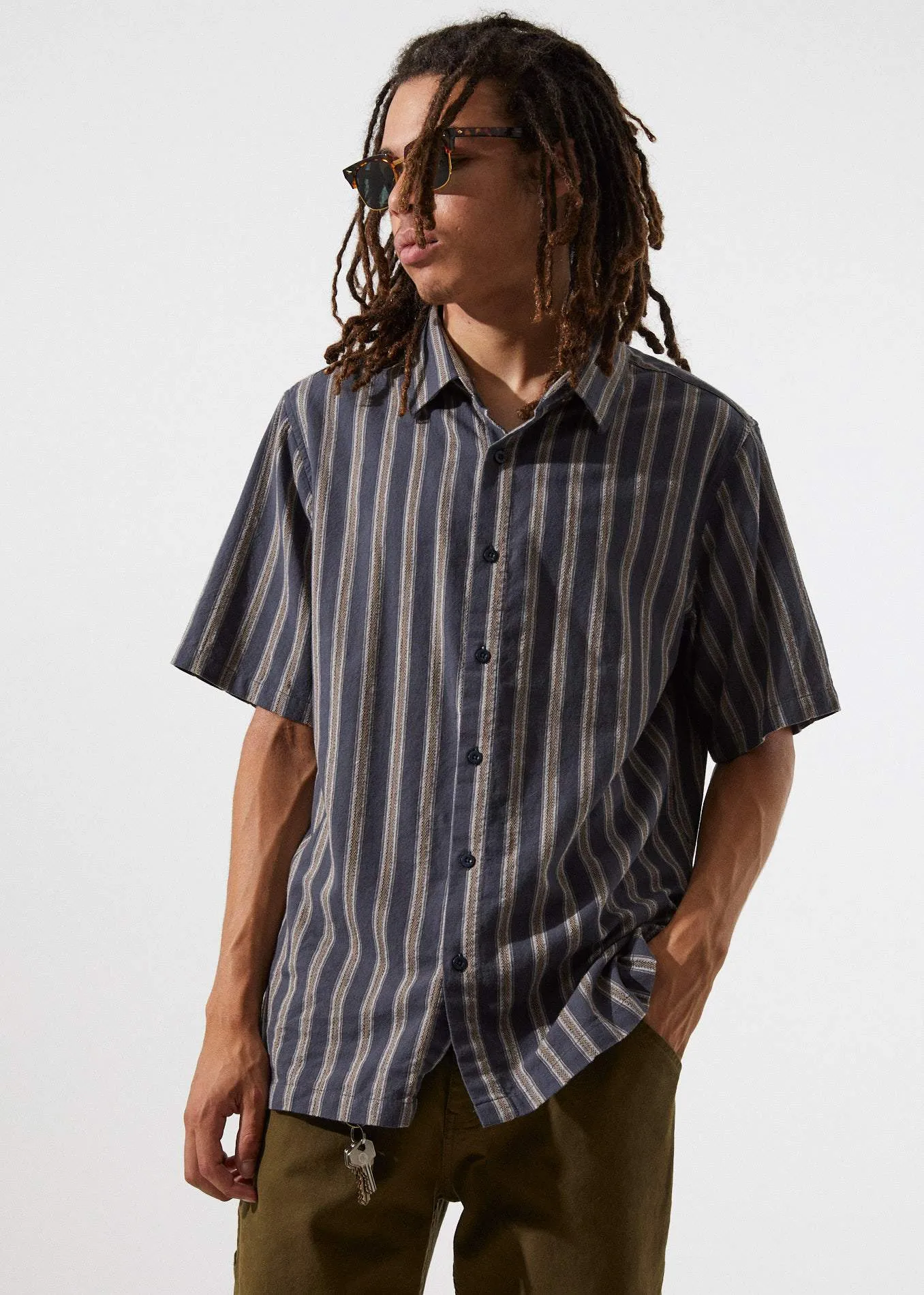 Afends Mens Checkout - Short Sleeve Shirt