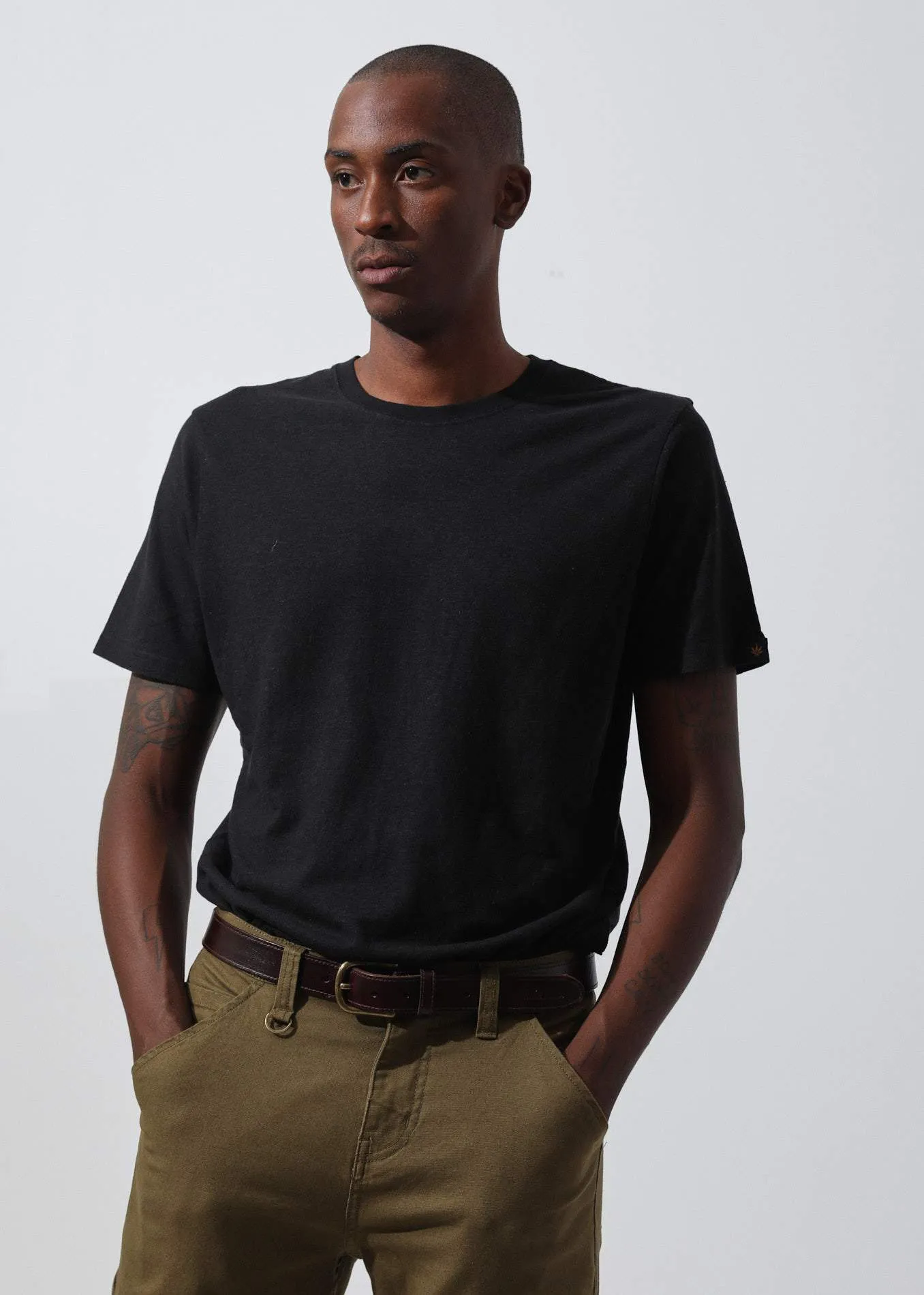 Afends Mens Classic - Hemp Standard Fit Tee - Black