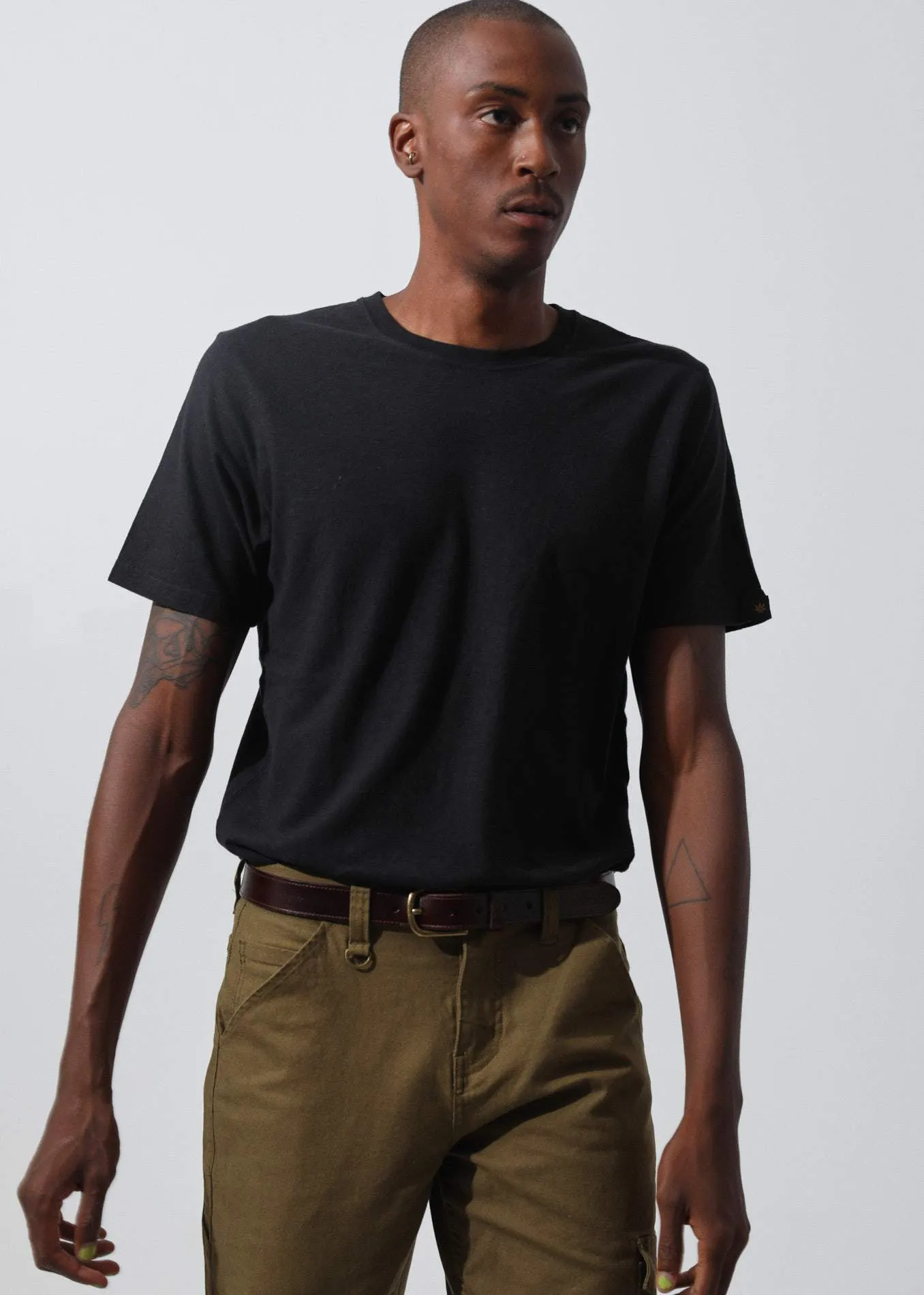 Afends Mens Classic - Hemp Standard Fit Tee - Black