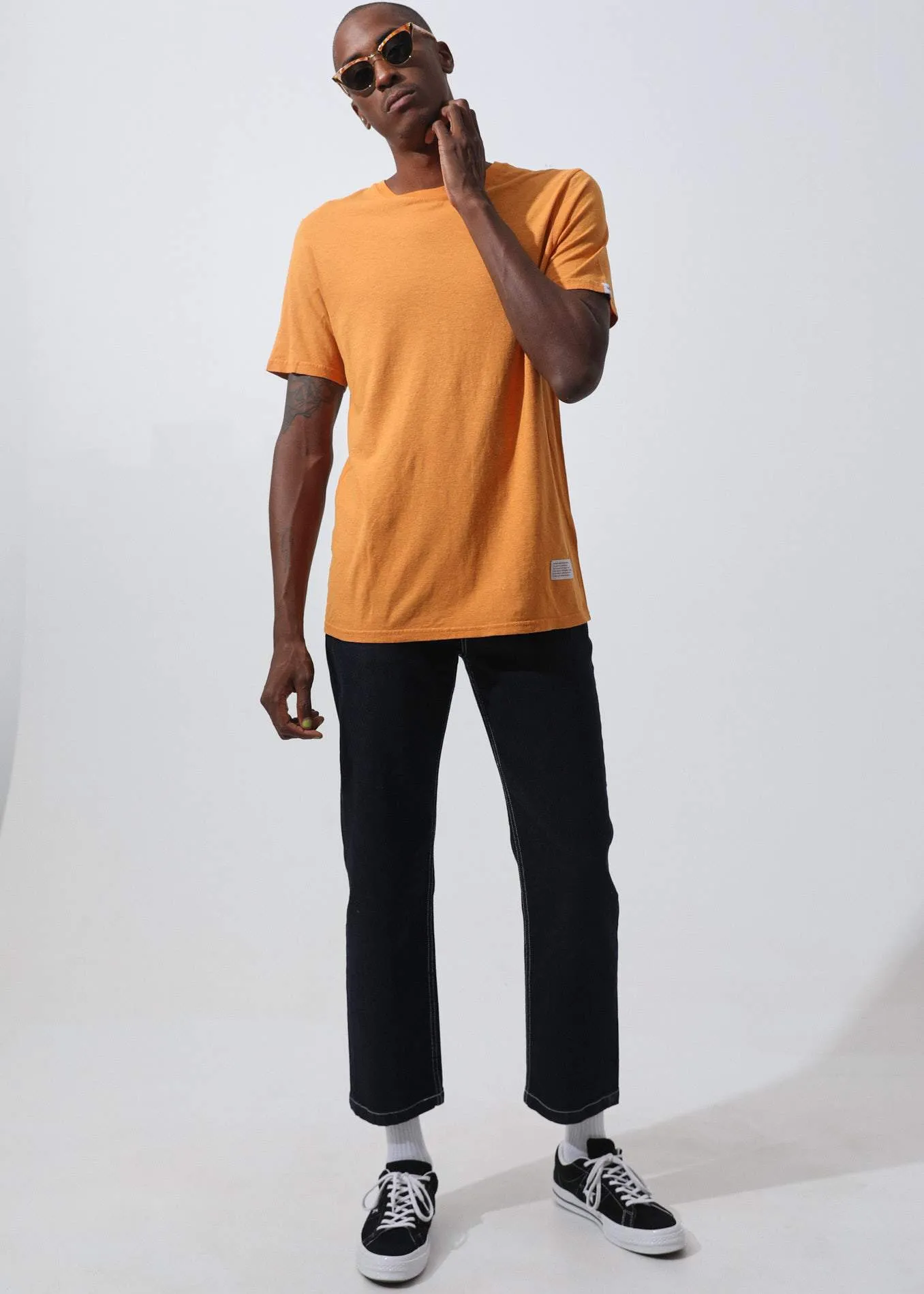 Afends Mens Classic - Hemp Standard Fit Tee - Yam