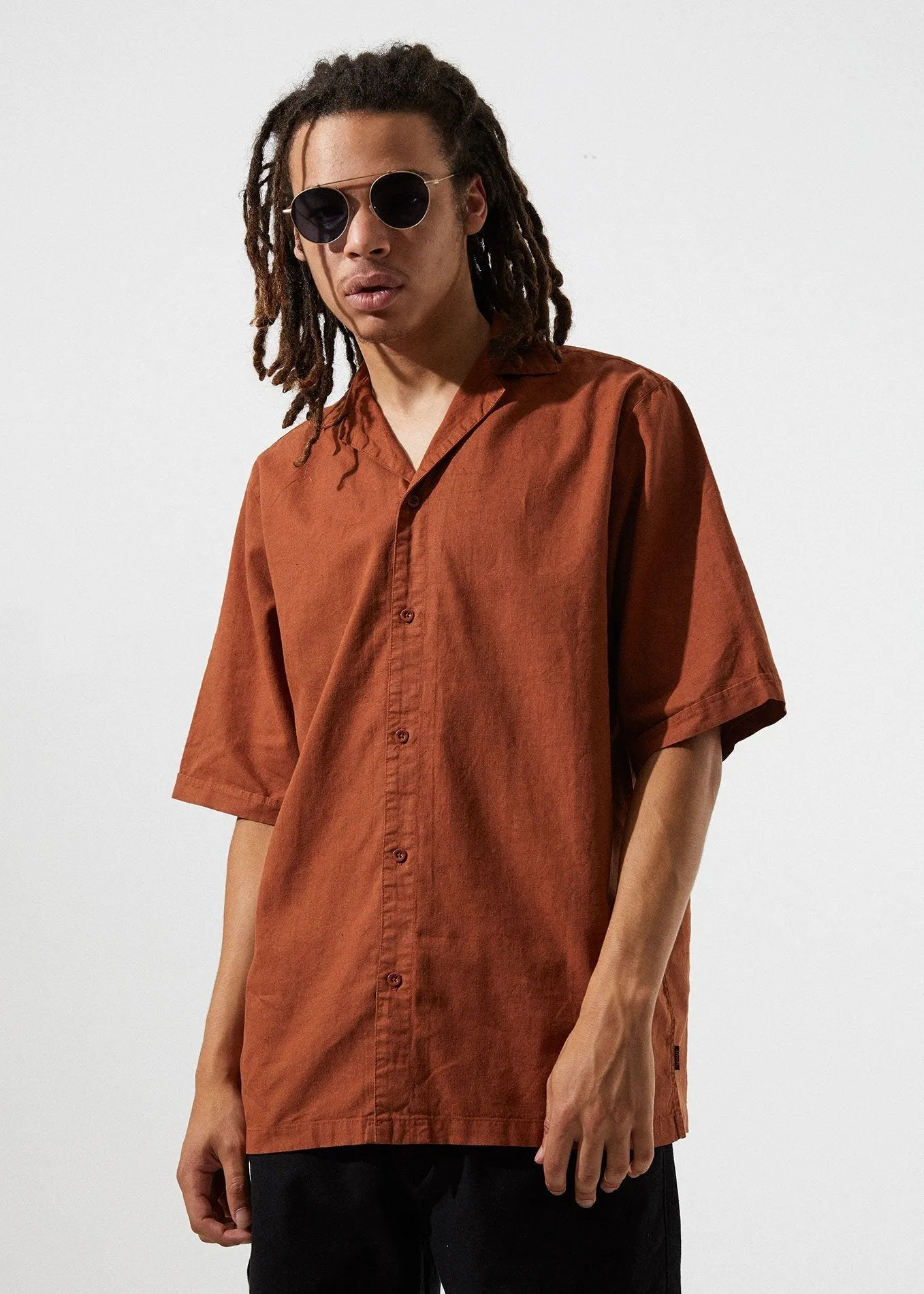 Afends Mens Cuban - Hemp Short Sleeve Shirt