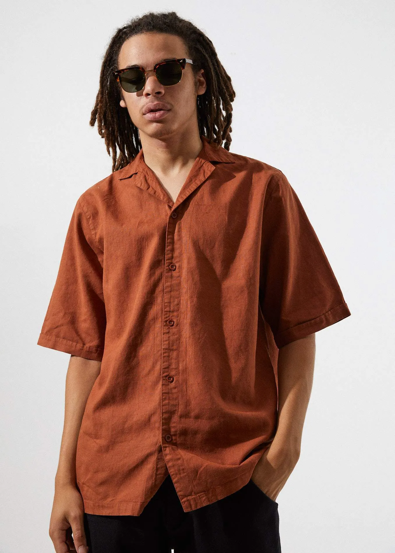 Afends Mens Cuban - Hemp Short Sleeve Shirt