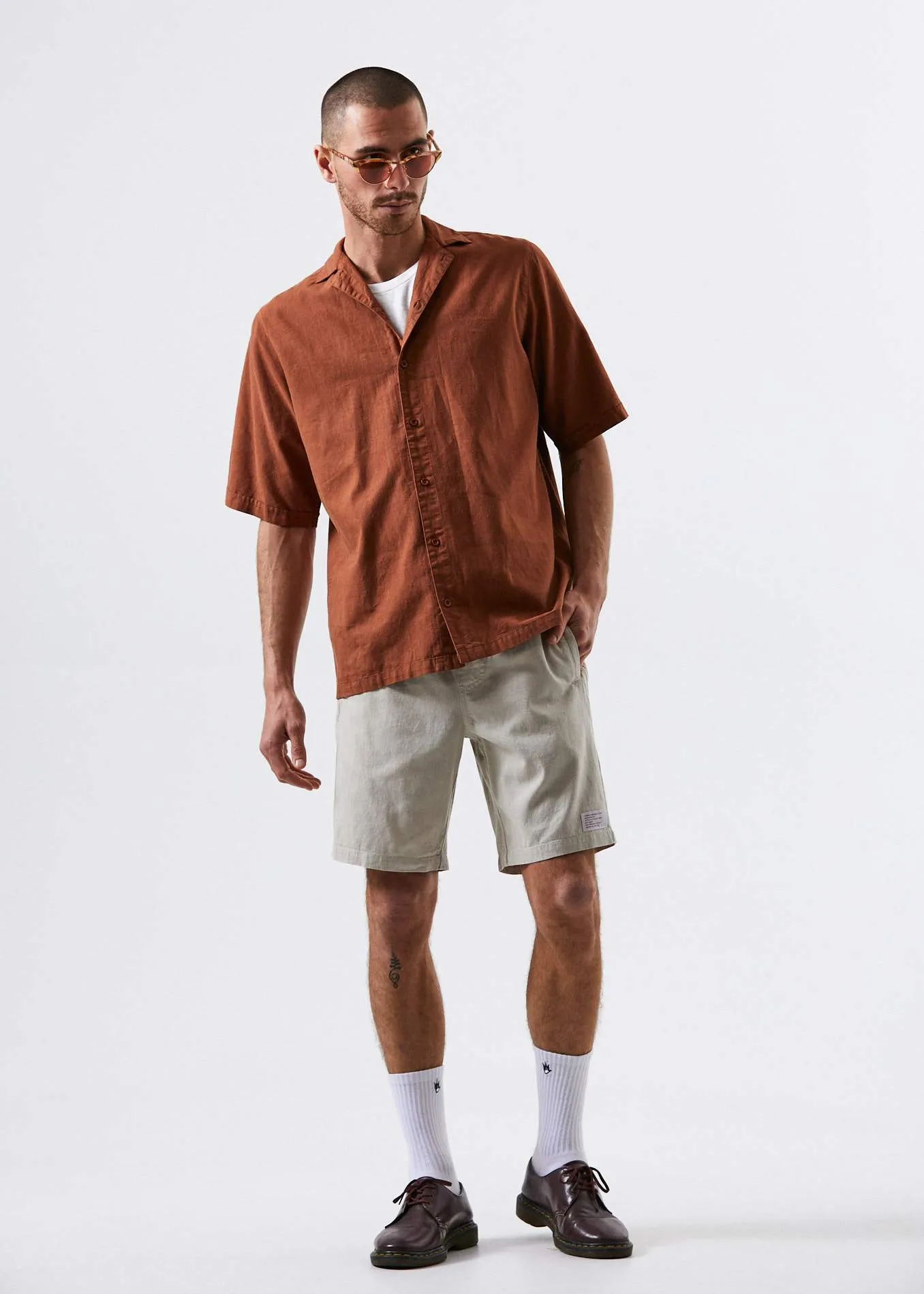 Afends Mens Cuban - Hemp Short Sleeve Shirt