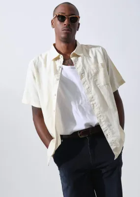 Afends Mens Day To Day - Hemp Short Sleeve Shirt - Natural