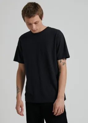 Afends Mens New Order - Hemp Retro Fit Tee - Black