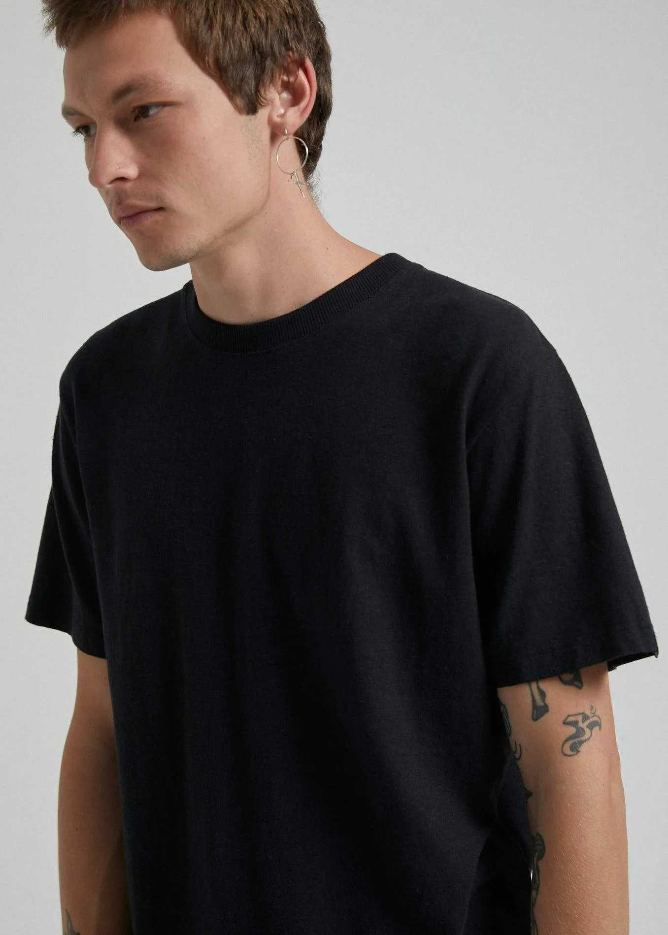 Afends Mens New Order - Hemp Retro Fit Tee - Black