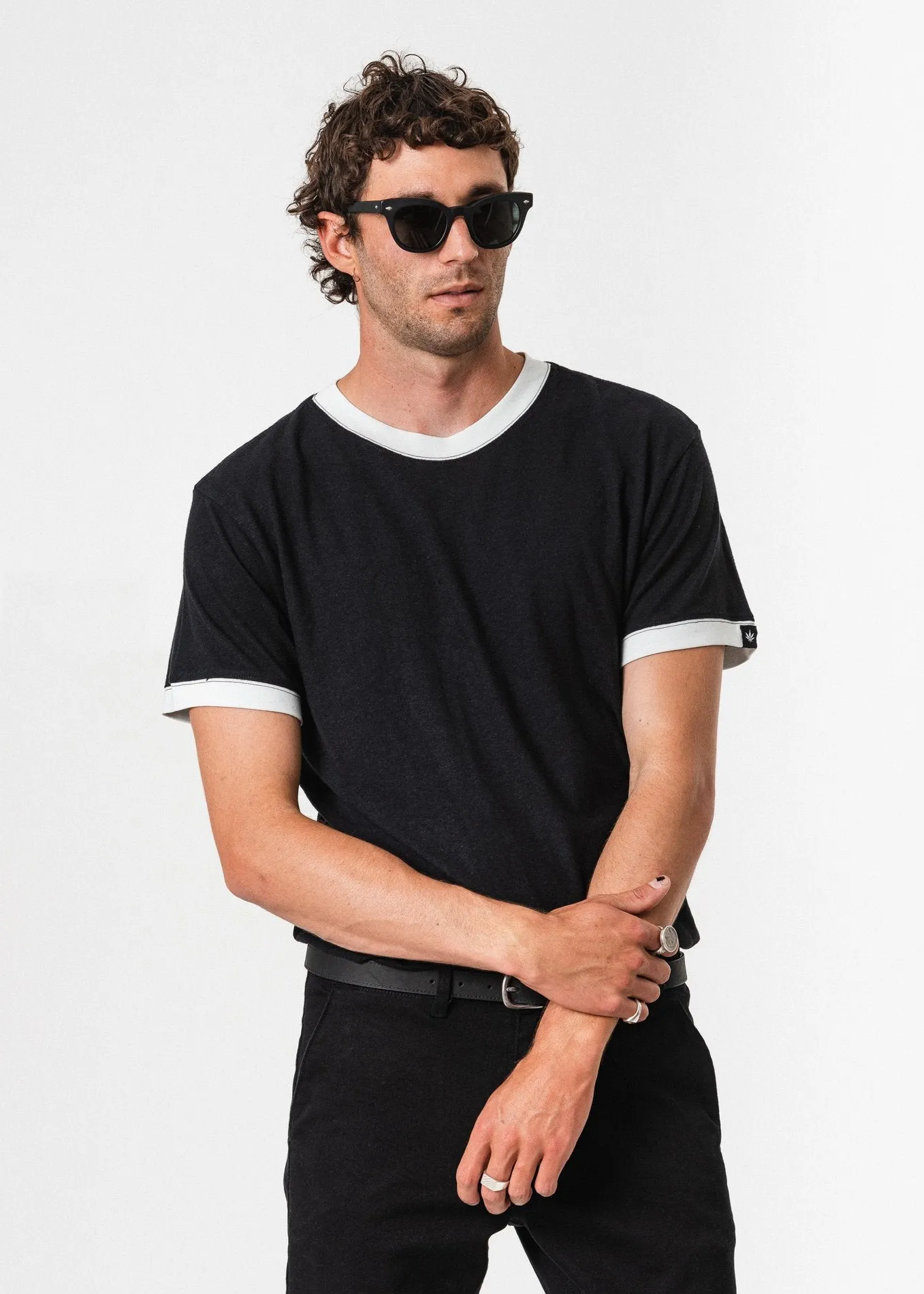 Afends Mens Retro - Hemp Ringer Fit Tee