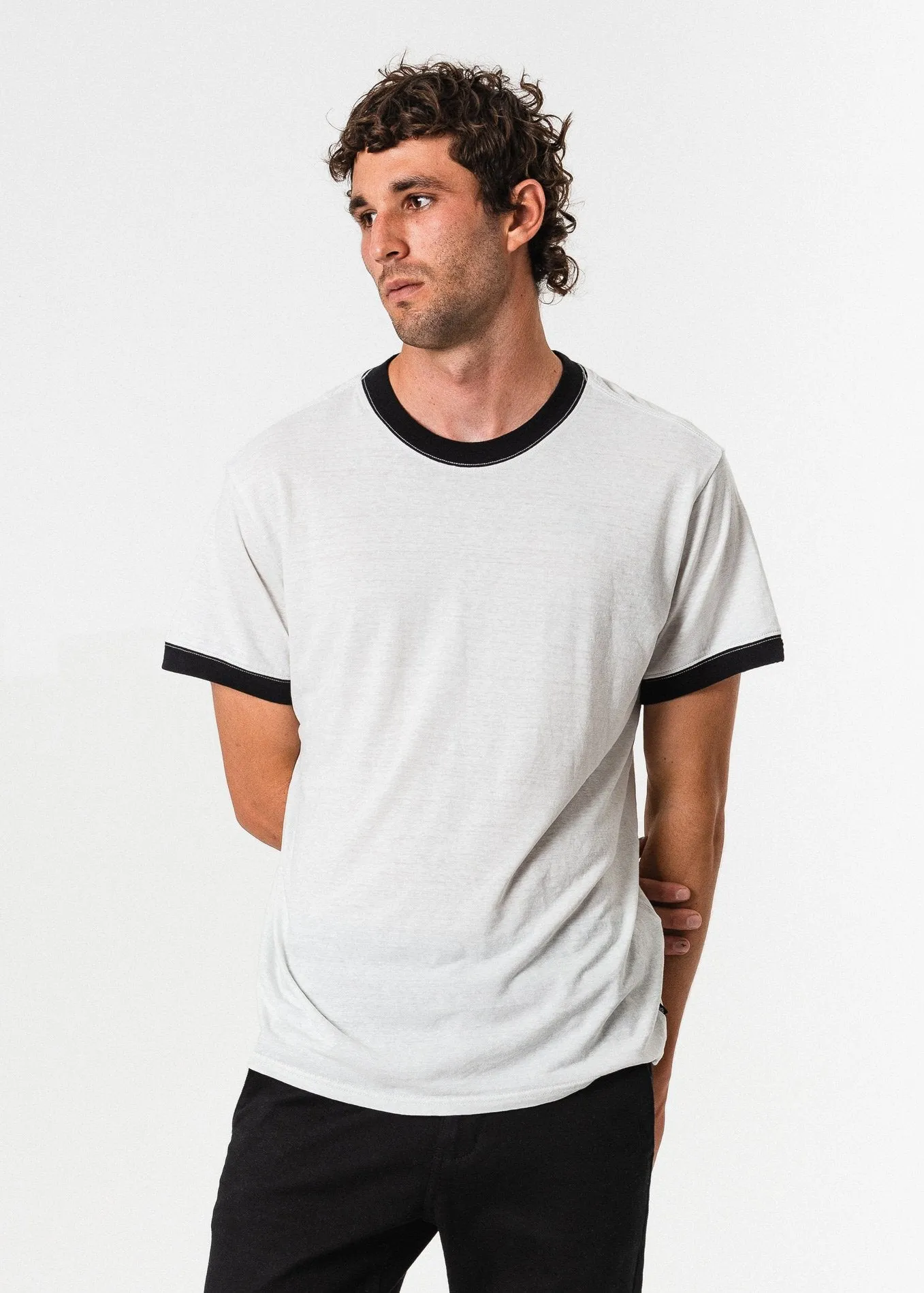 Afends Mens Retro - Hemp Ringer Fit Tee