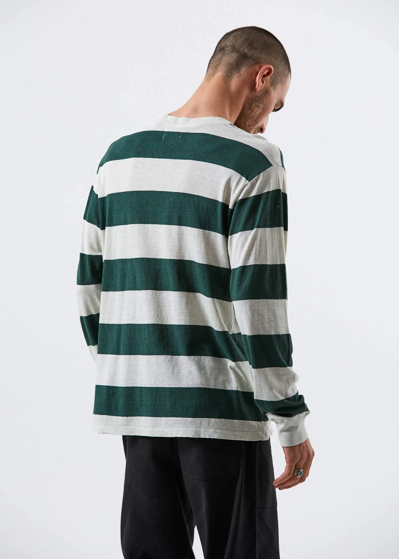 Afends Mens Team Dendy - Hemp Retro Fit Long Sleeve Tee