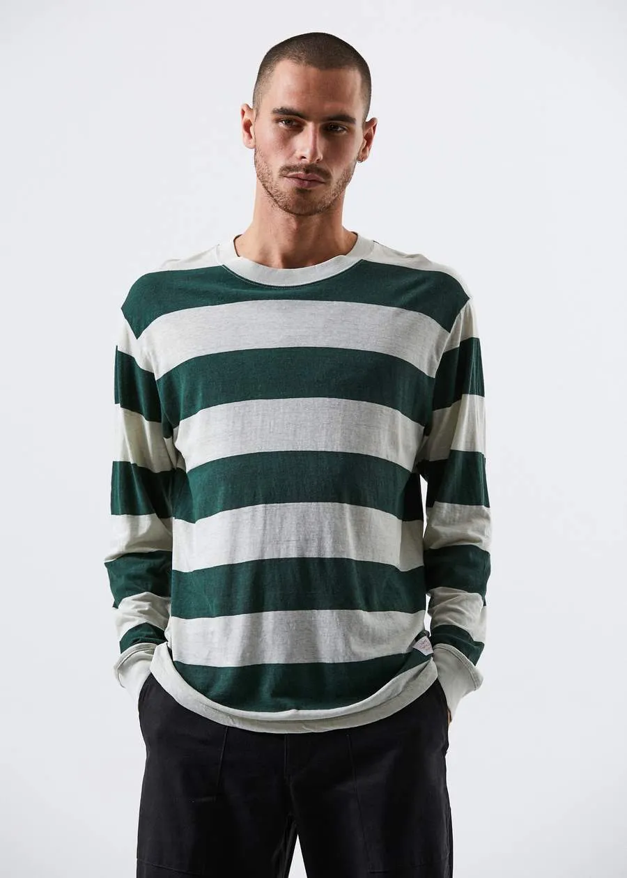 Afends Mens Team Dendy - Hemp Retro Fit Long Sleeve Tee