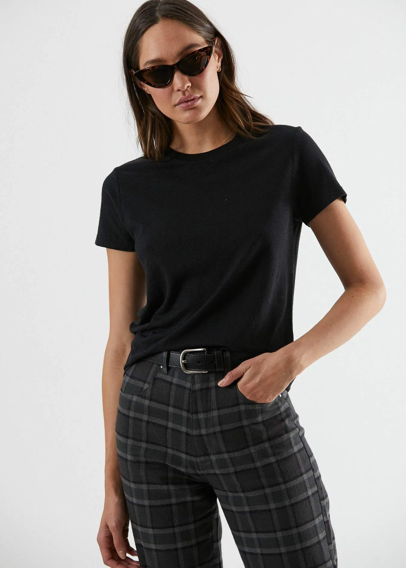 Afends Womens Hemp Basics - Standard Fit Tee - Black