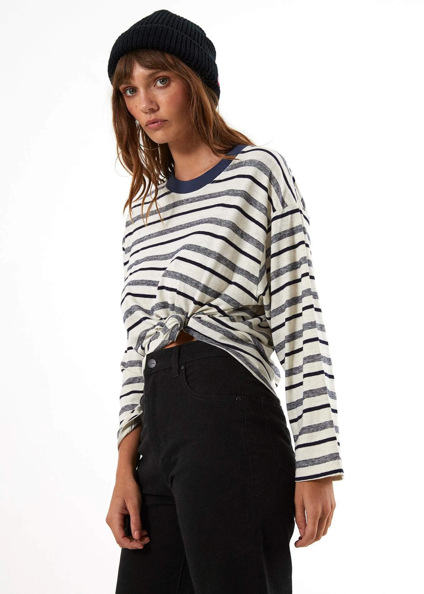 Afends Womens Weekend - Hemp Oversized Long Sleeve Tee