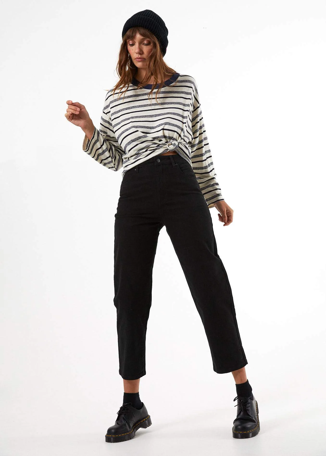 Afends Womens Weekend - Hemp Oversized Long Sleeve Tee