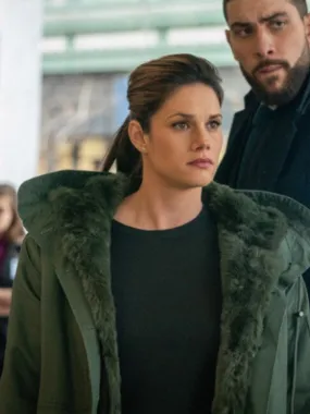 Agent Maggie Bell Missy Peregrym Faux Shearling Hooded Jacket