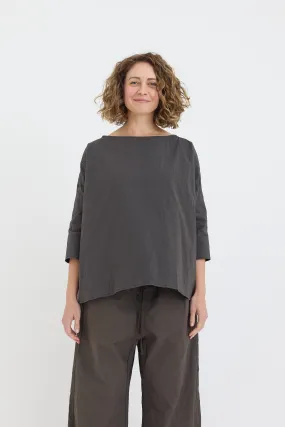 Album di Famiglia - Wrinkled Short Tunic - Antracite