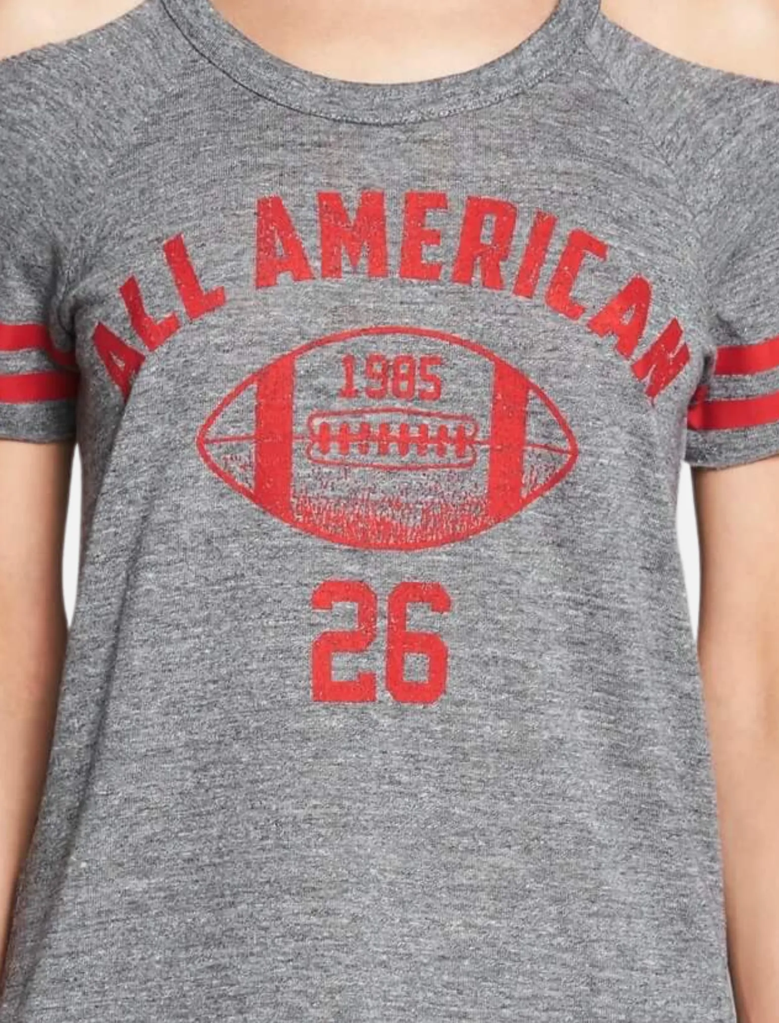 All American Cold Shoulder Raglan Tee