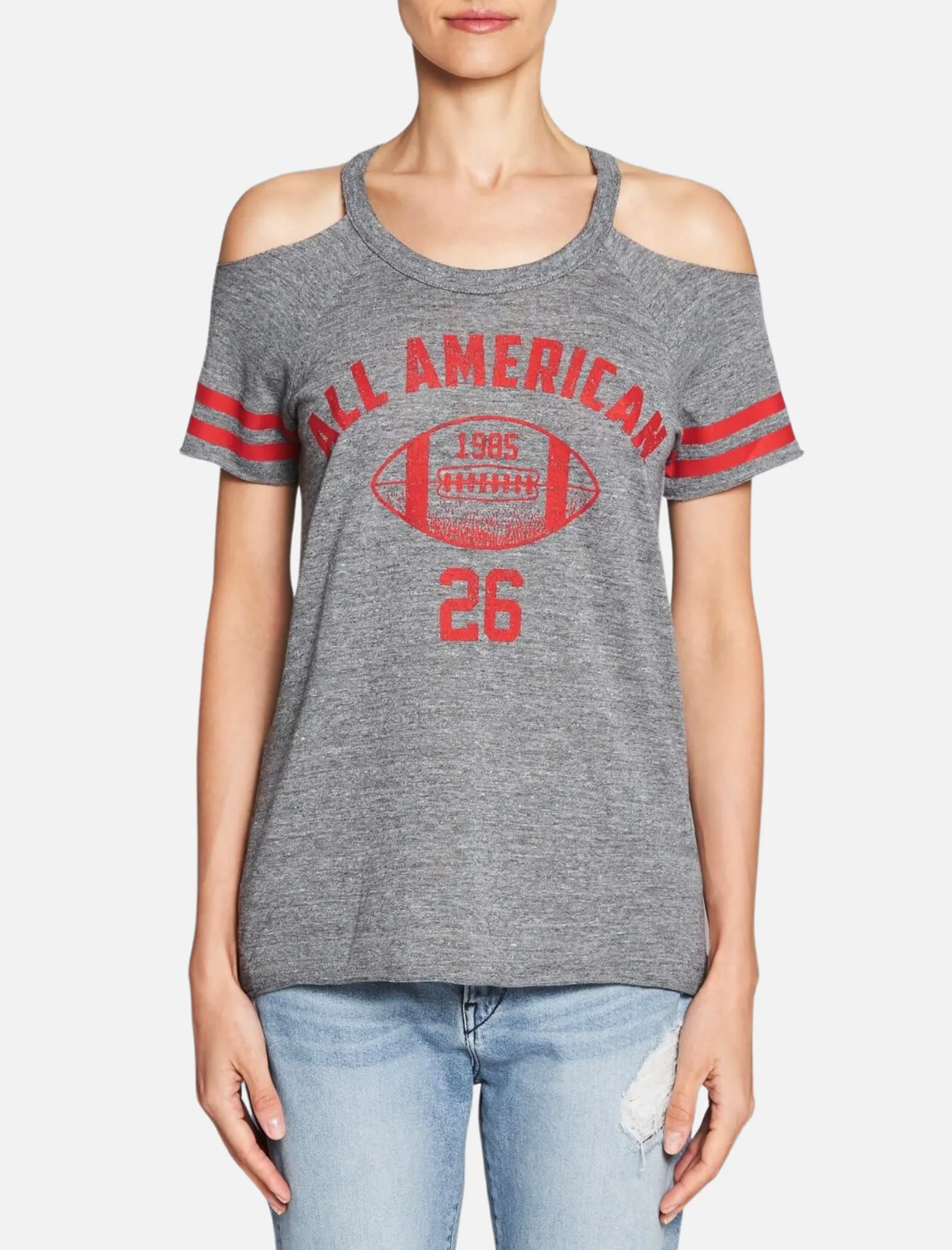 All American Cold Shoulder Raglan Tee