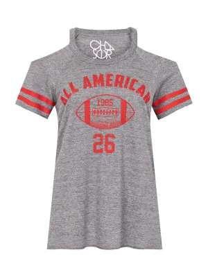 All American Cold Shoulder Raglan Tee