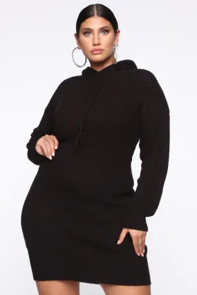 All In Sweater Dress - Black