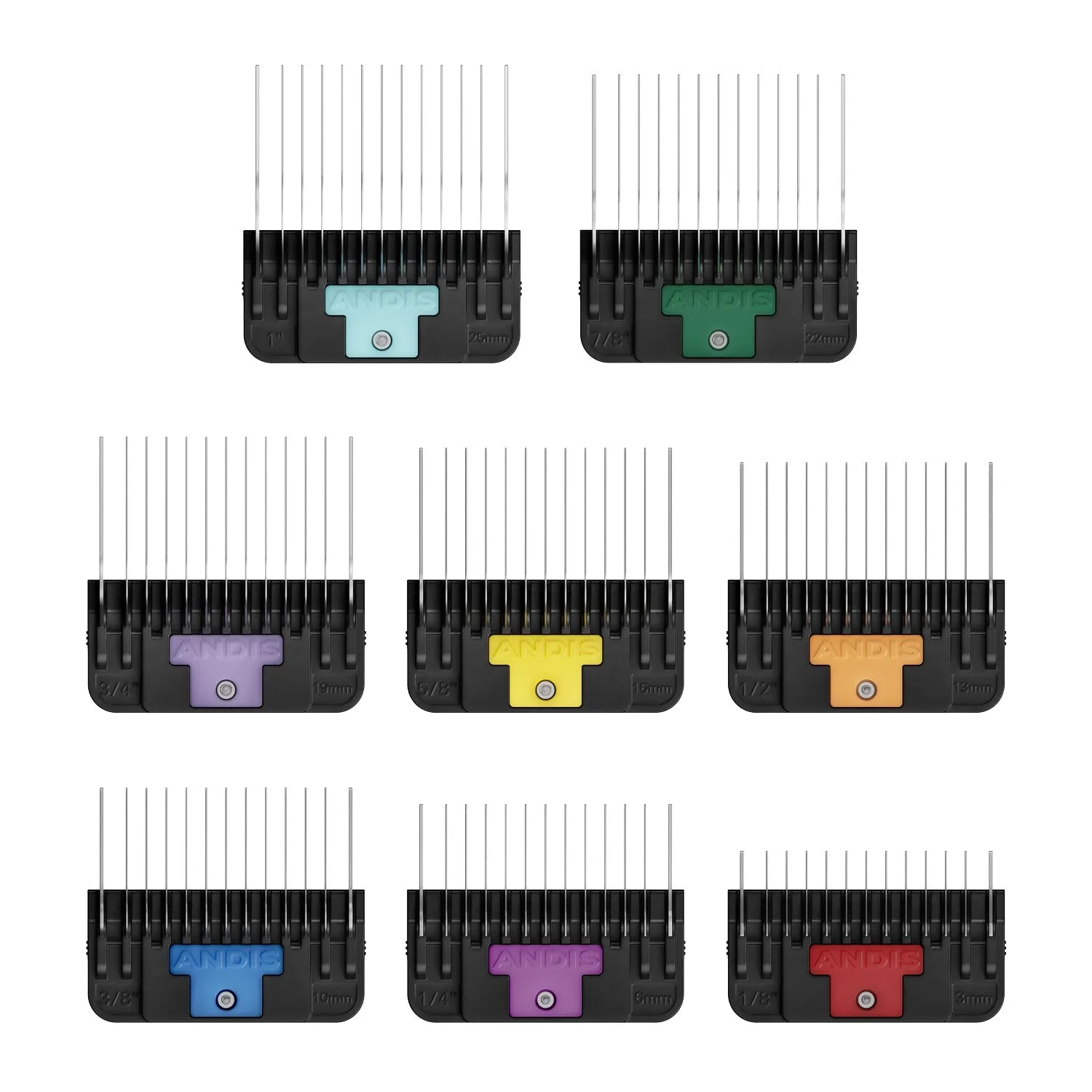 Andis 8pc Wide Blade Comb Set