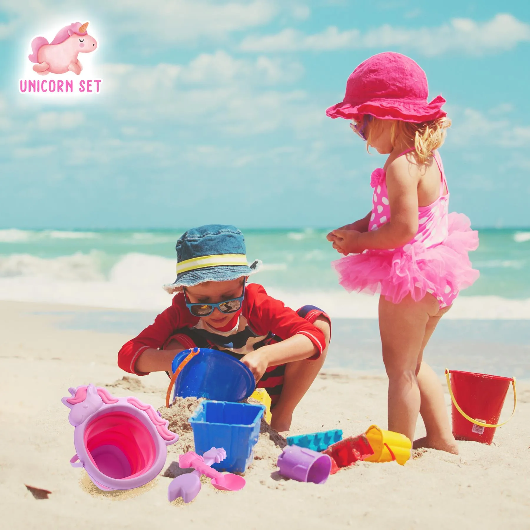 Animal Beach Bucket Set