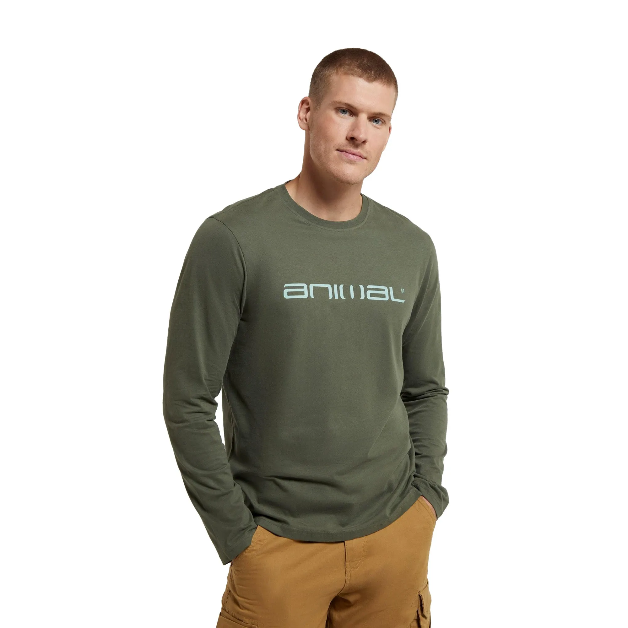 Animal Mens Classico Logo Organic Long-Sleeved T-Shirt