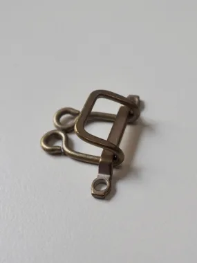 Antique Brass Hook   Bar Clasp 16mm