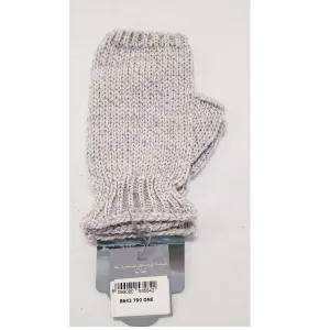 Aran Woollen Mills SuperSoft Merino Fingerless Mitts Feather Grey Gloves