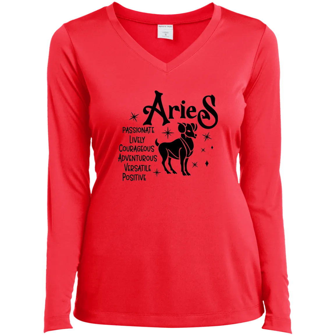 Aries Ladies’ Long Sleeve Performance V-Neck Tee