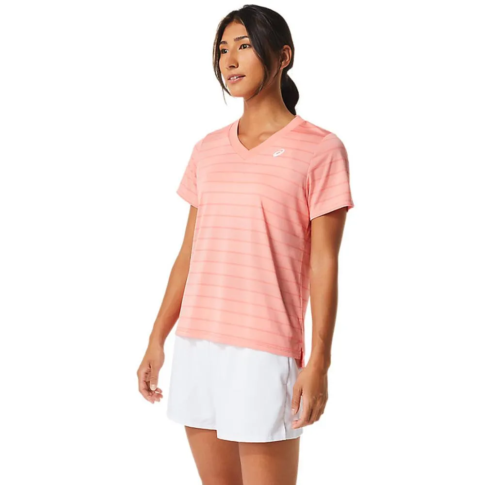 Asics Women's Court Stripe Top - Guava