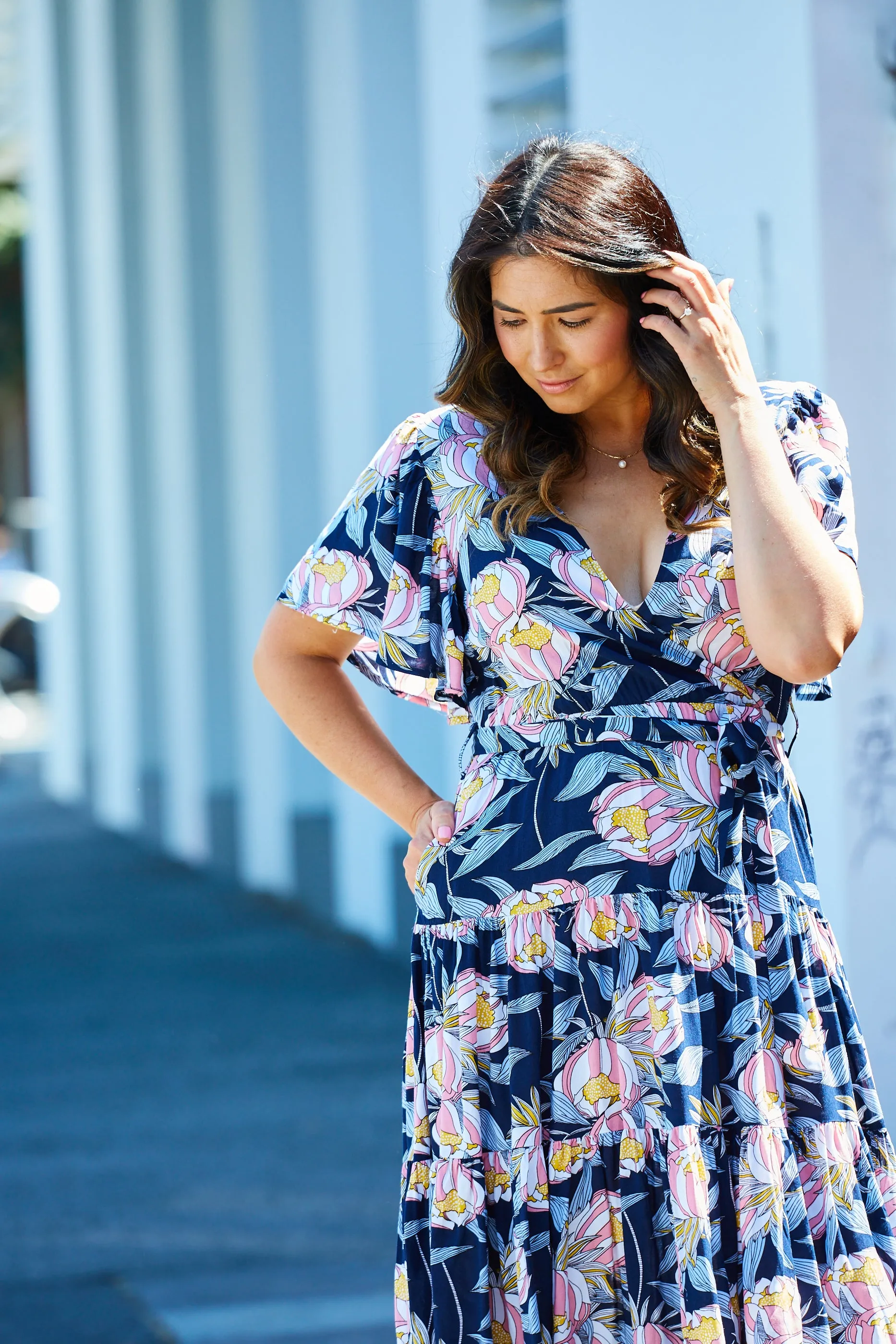 AVERY DRESS - NAVY FLORAL