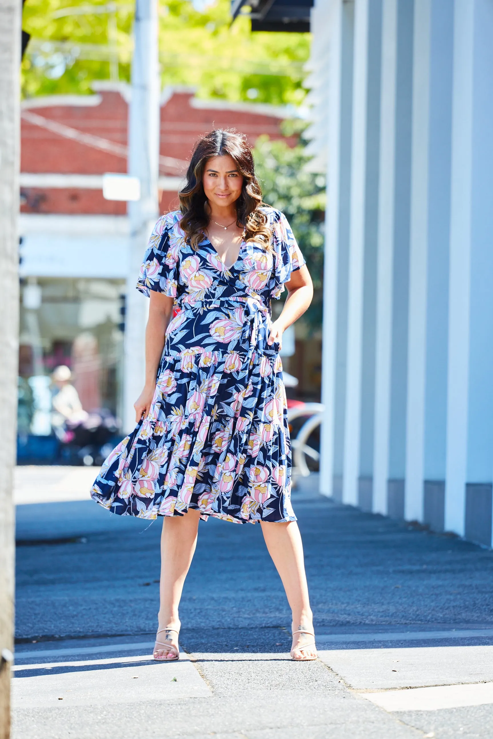 AVERY DRESS - NAVY FLORAL