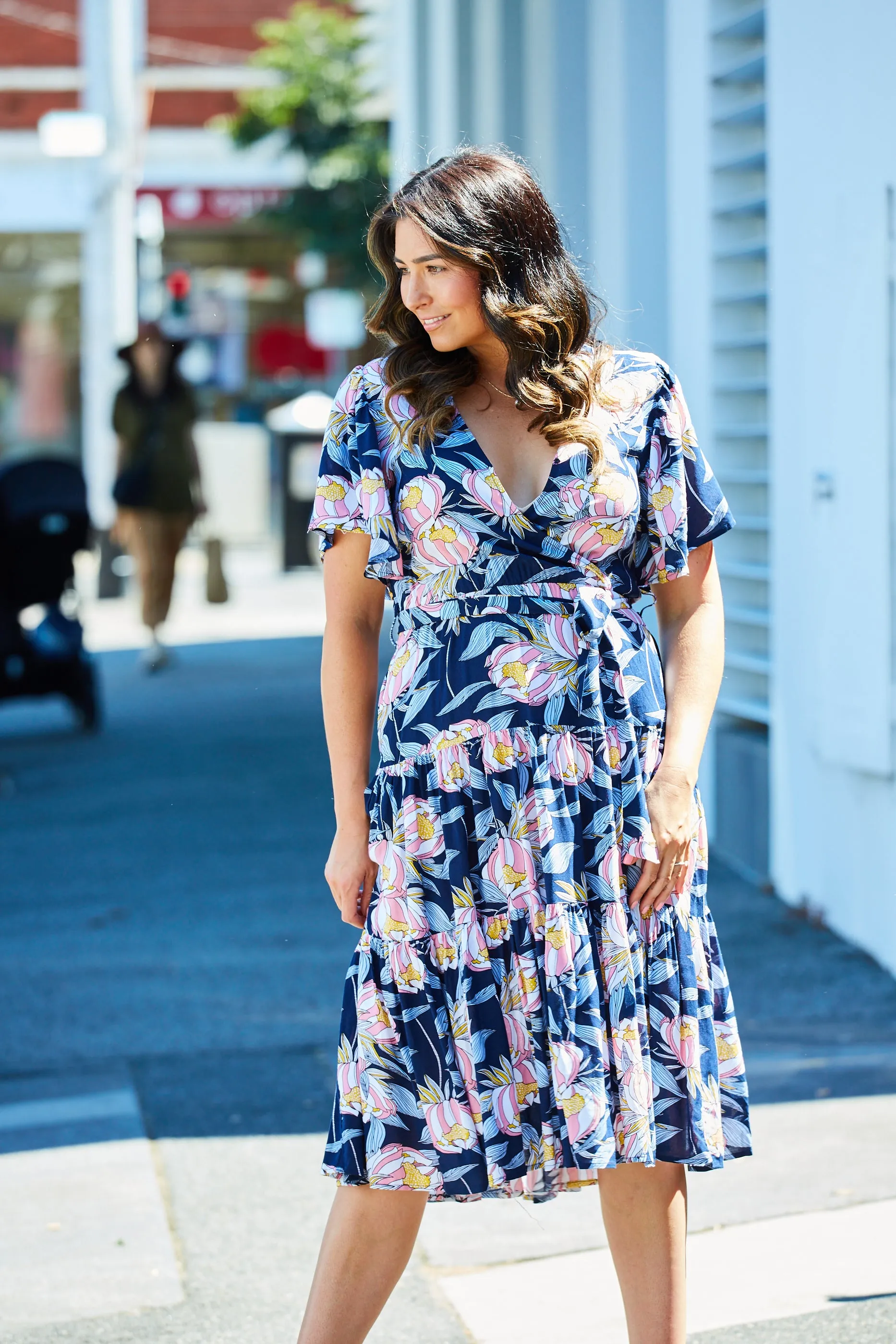 AVERY DRESS - NAVY FLORAL