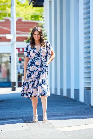 AVERY DRESS - NAVY FLORAL