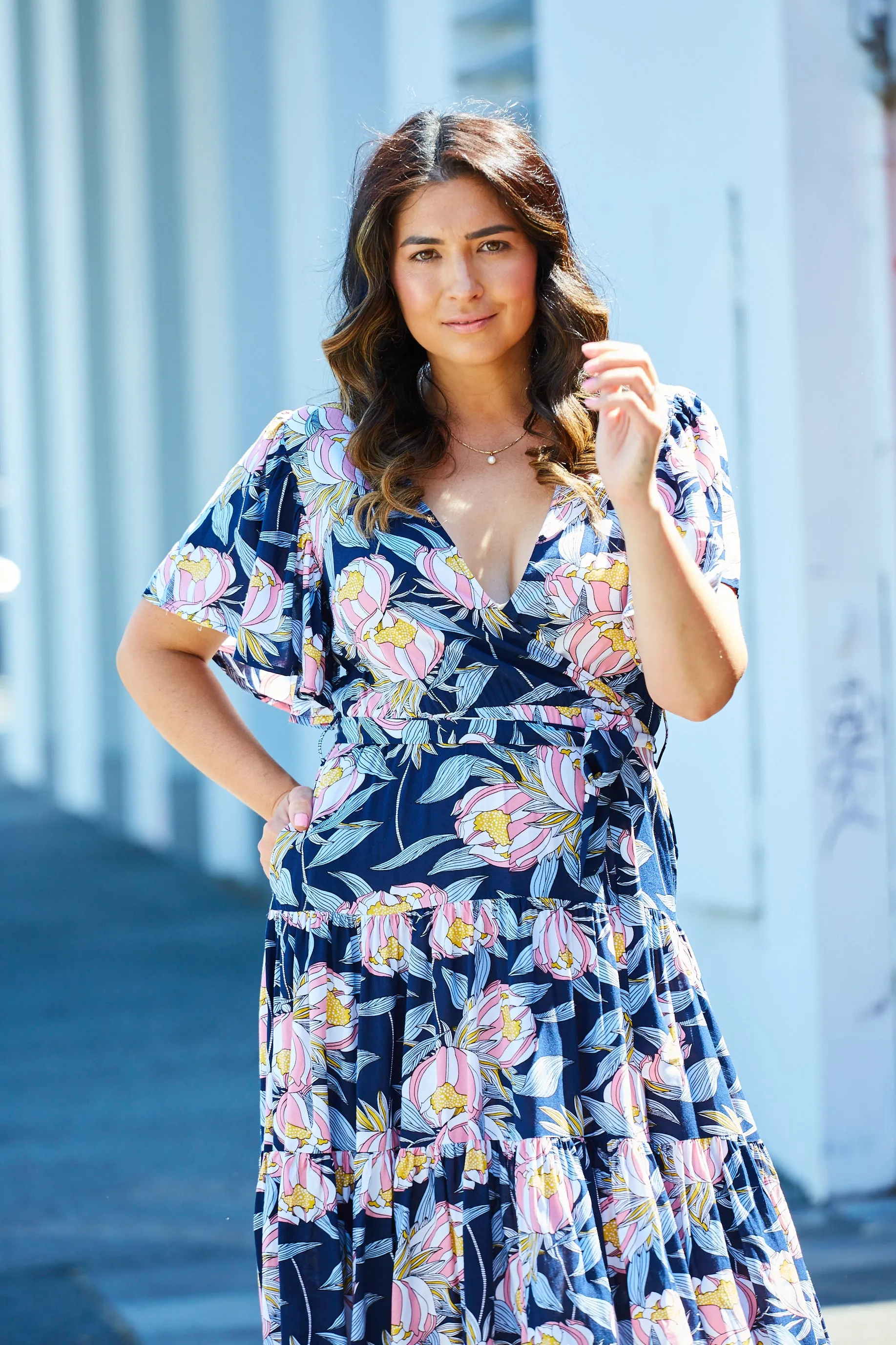 AVERY DRESS - NAVY FLORAL