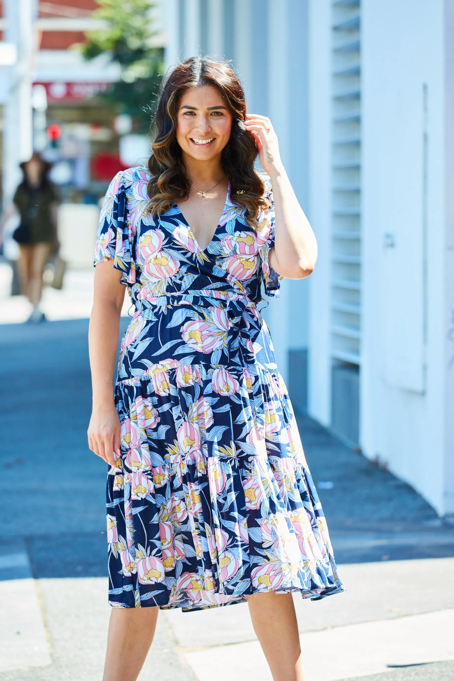 AVERY DRESS - NAVY FLORAL