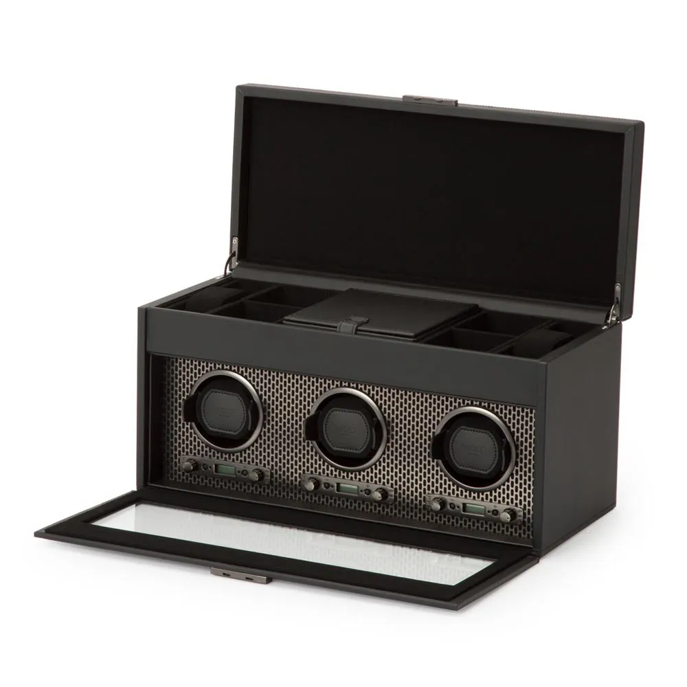 Axis Triple Watch Winder with Storage