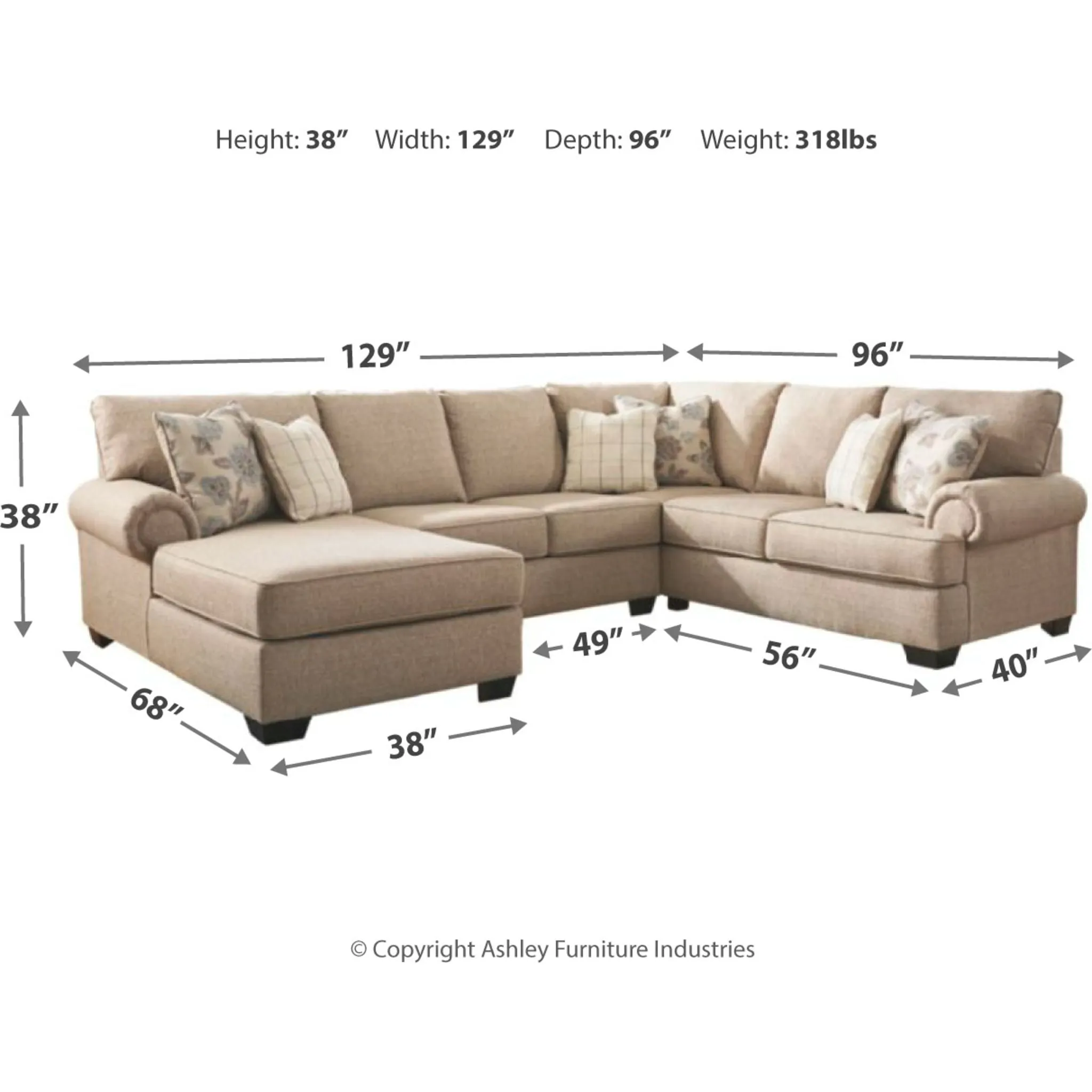 Baceno-Exclusive 3 Piece Sectional