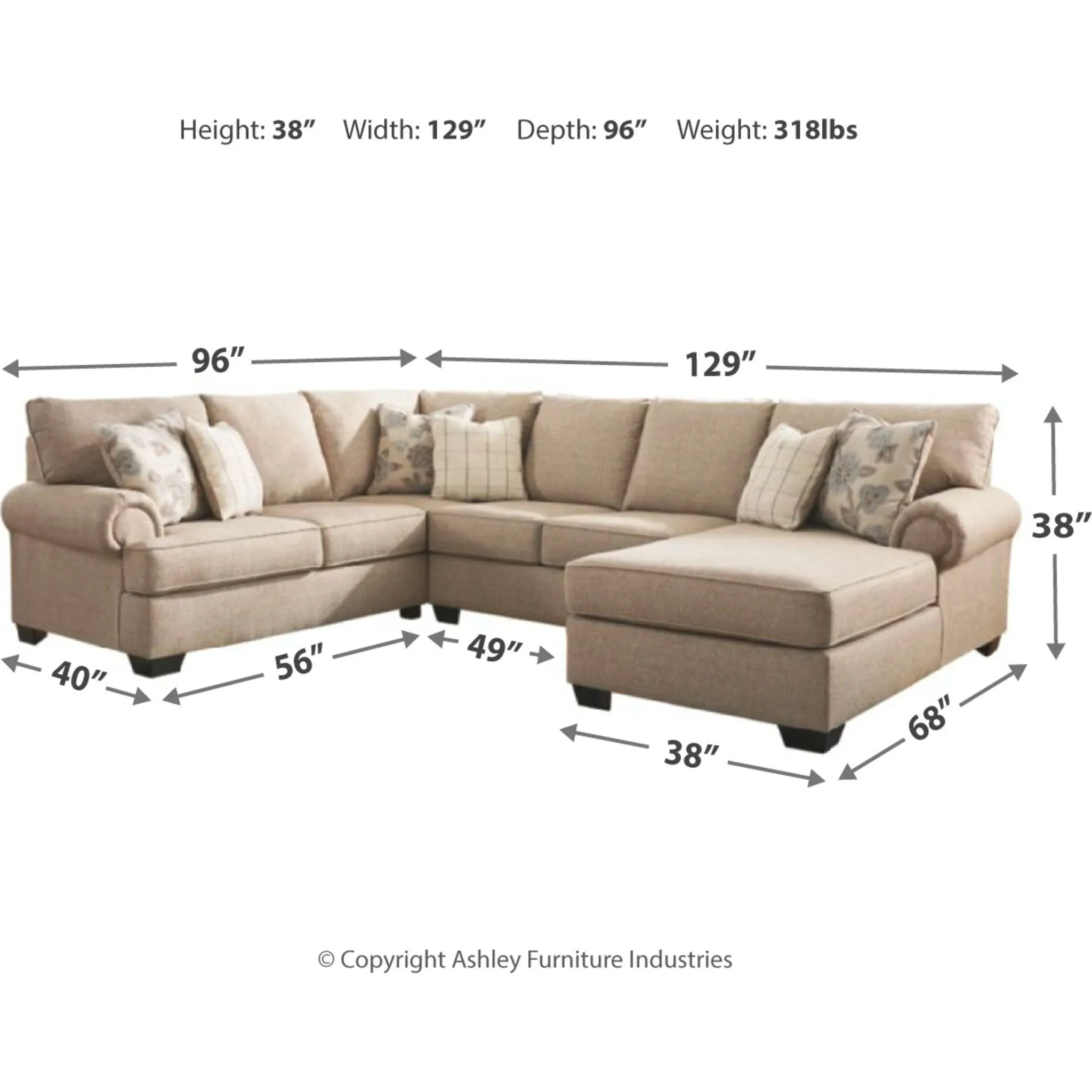 Baceno-Exclusive 3 Piece Sectional