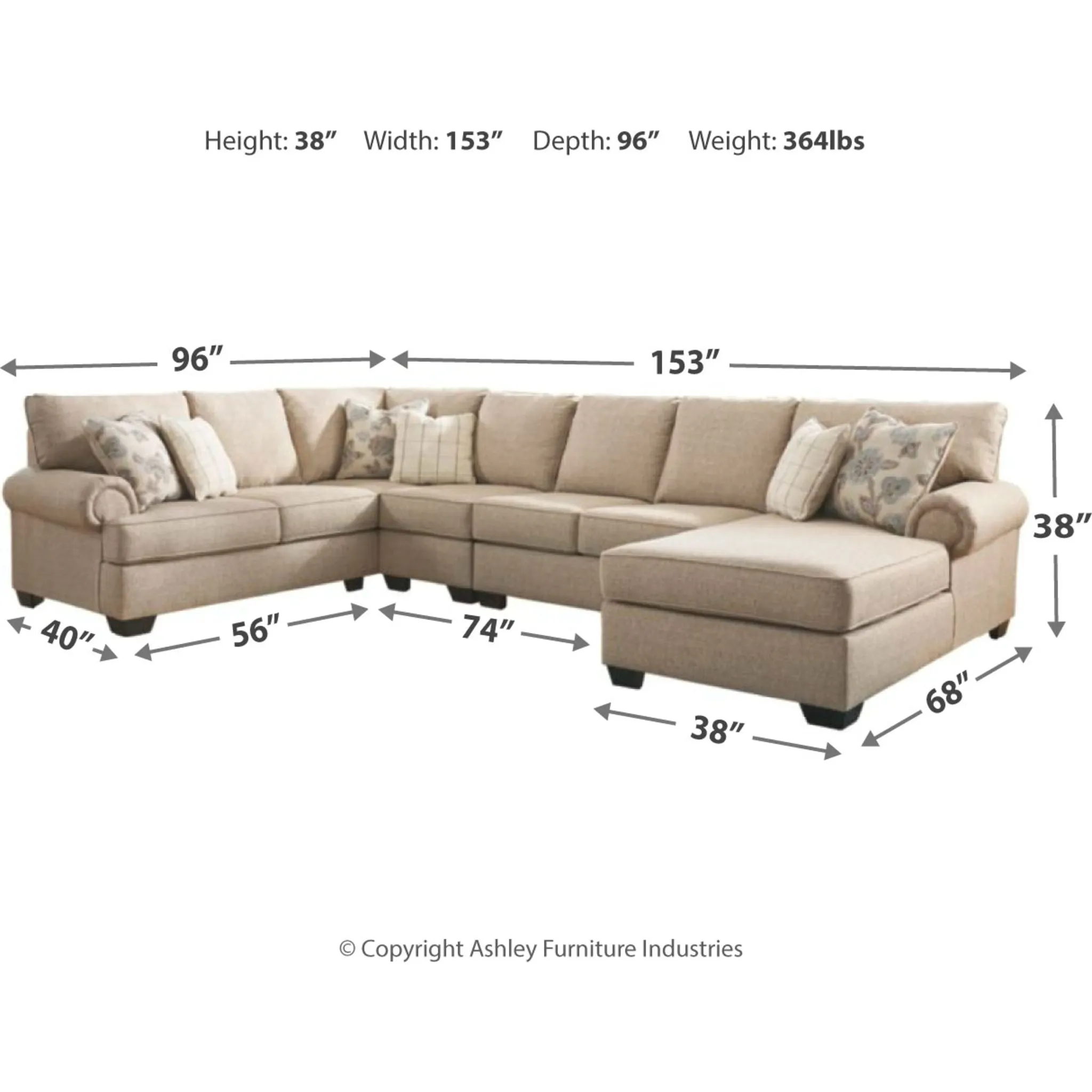 Baceno-Exclusive 4 Piece Sectional